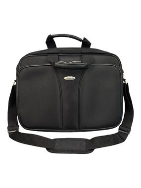 Samsonite Black Laptop Messenger Bag Briefcase Carry on Travel Busines 937795